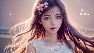 动态清新女孩壁纸