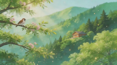春枝山雀鸣春