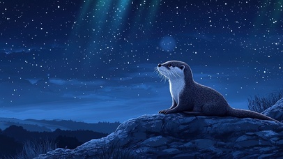 仰望星空的小水獭