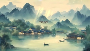 禅意古墨山水