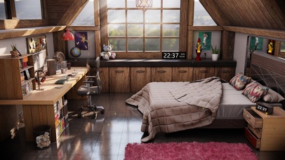 治愈小木屋房间