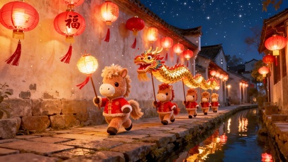 舞龙的可爱小马