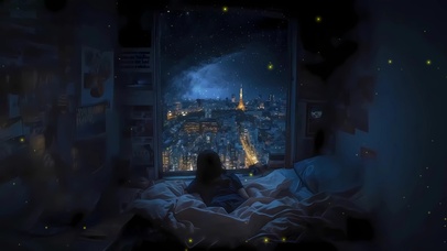 窗外的城市风景