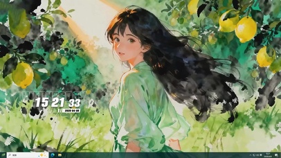 长发女孩桌面主题