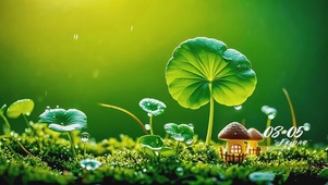 风雨中看见阳光的蘑菇小屋