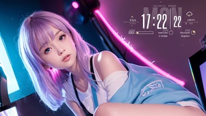 紫发美女