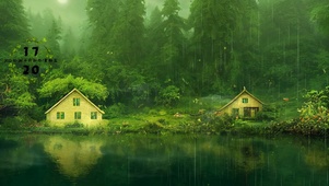 治愈雨天景色