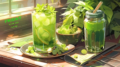 清新绿色奇异果