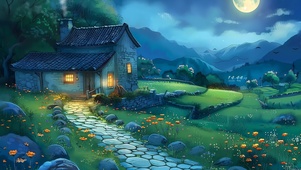 夜晚的农场