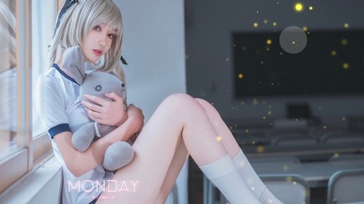 教室里的体操服美女