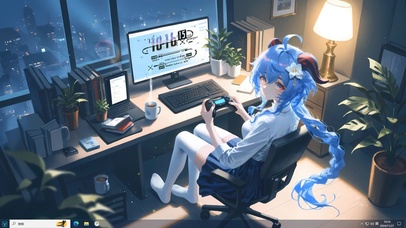 可爱白丝游戏少女主题