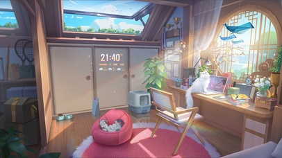 和猫猫在一起的温馨房间