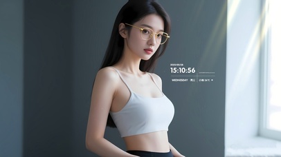 清纯甜美吊带美女