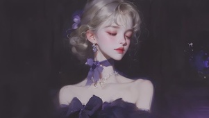 唯美可爱油画女孩