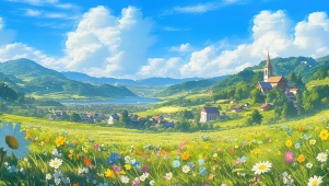 夏日野花田