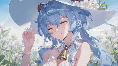 极致光影——蓝发头花