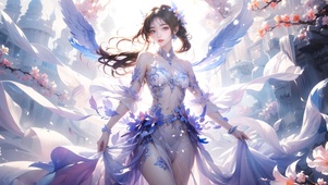 唯美纱裙天使美女