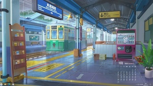 4K雨天铁路