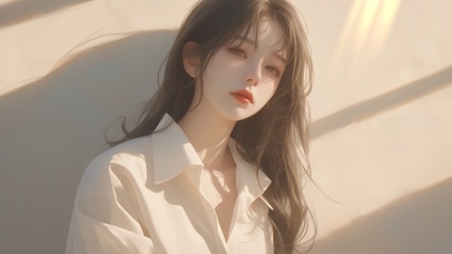 4K夏日休闲慵懒美女 午后30