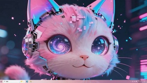 科技猫咪桌面主题