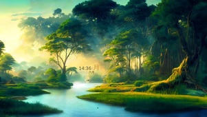 护眼林中美景	