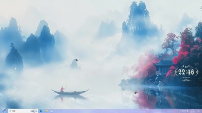 唯美国潮山水-桌面主题