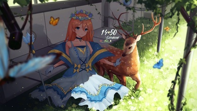 4K唯美治愈精灵公主和小鹿