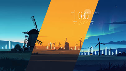 治愈风车-随时间变化