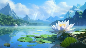 荷塘花开