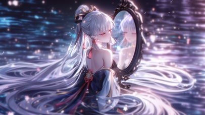 雪墨壁纸丨神里绫华丨镜花雪月丨