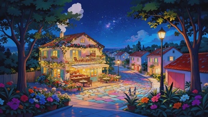 星夜花巷咖啡馆