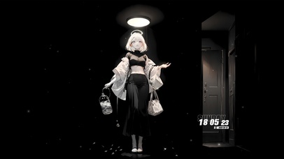 可爱天使银发少女