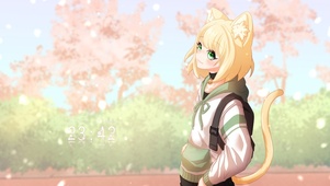可爱金发猫娘