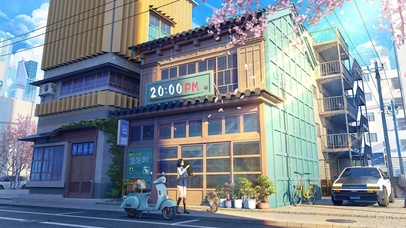 唯美治愈樱花街道（真实时间）