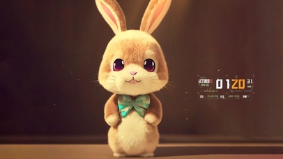 毛绒绒可爱小兔子