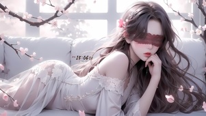 樱花蒙眼女孩