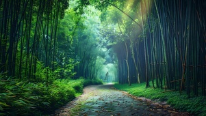 绿色林间小路