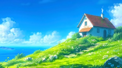 海边草原小屋