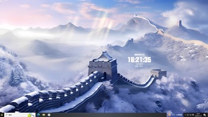 雪景古城
