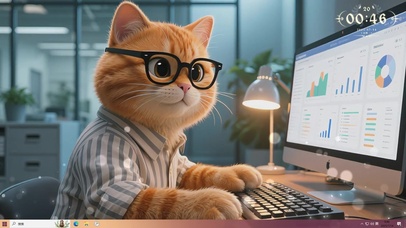 努力工作加班中