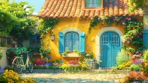 清新绿植童话小屋