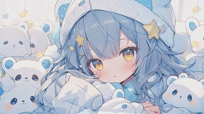 可爱的卡通女孩