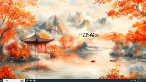 深秋枫树岭