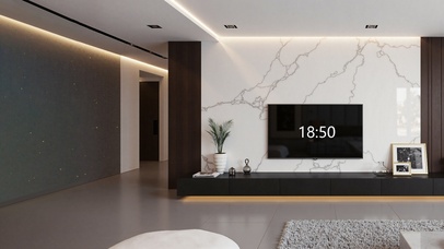 黑白客厅摸鱼小电视