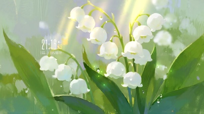 清新的白色铃兰