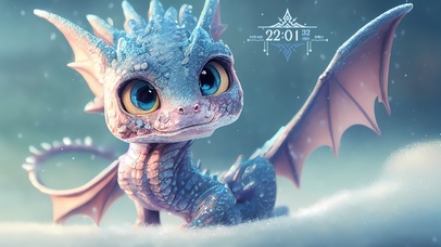 可爱的蓝色小龙