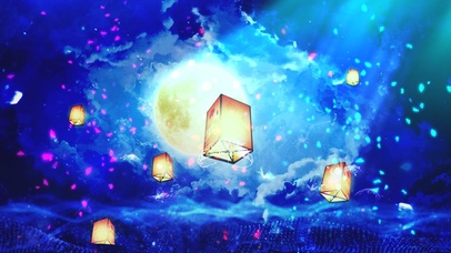 明灯点海，皎月开云（4k）