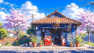 春天樱花便利店