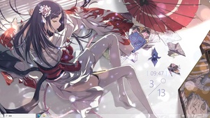唯美动漫 和风少女 桌面壁纸