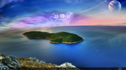 4K爱情海岛-星空湖面